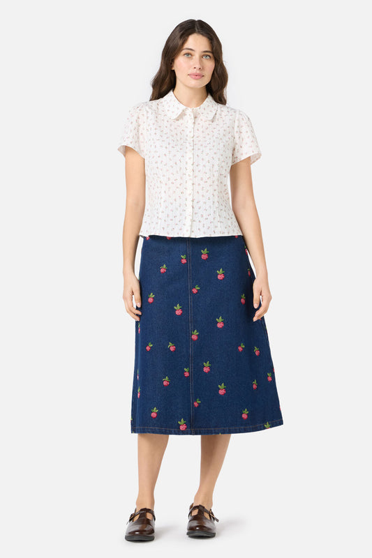 Princess Highway - Spring Ditsy Cotton Blouse - cream