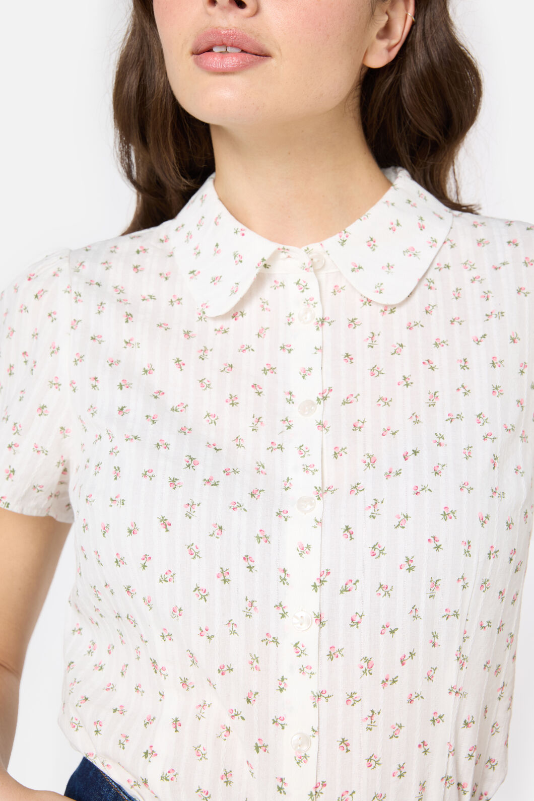 Princess Highway - Spring Ditsy Cotton Blouse - cream