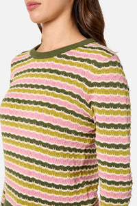 Princess Highway - Erin Knit Jumper - green-pink