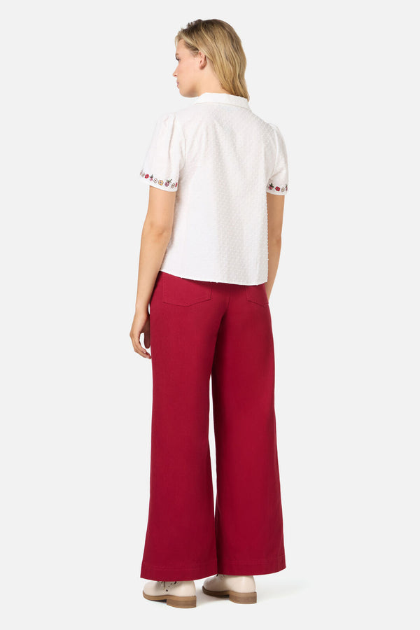 Princess Highway - Libby Bee Embroidered Blouse - cream