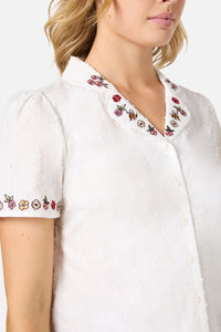 Princess Highway - Libby Bee Embroidered Blouse - cream