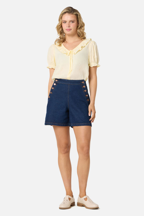 Princess Highway - Sailor Denim Short - blue-denim