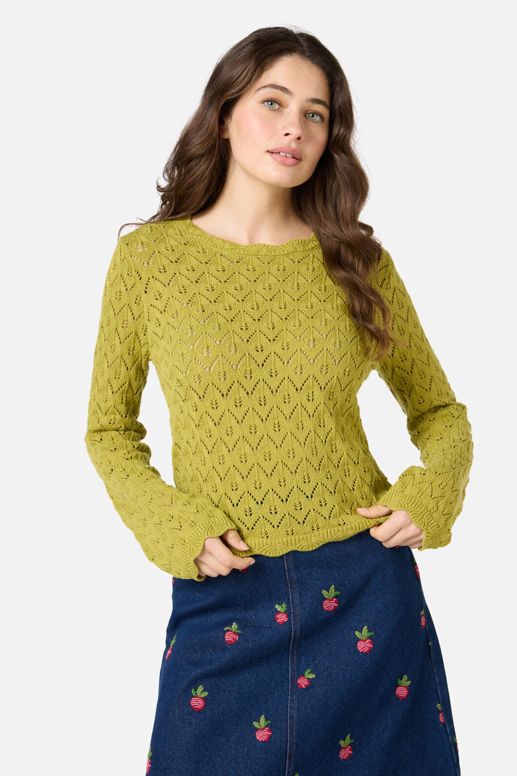Princess Highway - Spring Pointelle Knit - green