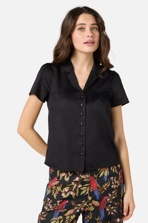 Princess Highway - Lara Short Sleeve Blouse - black