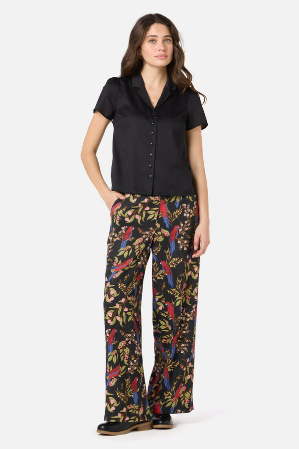 Princess Highway - Lara Short Sleeve Blouse - black