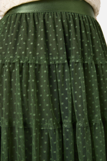 Princess Highway - Avery Tulle Midi Skirt - green