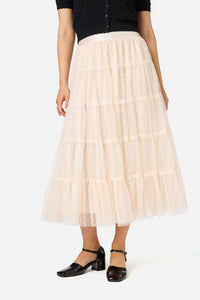 Princess Highway - Avery Tulle Midi Skirt - cream
