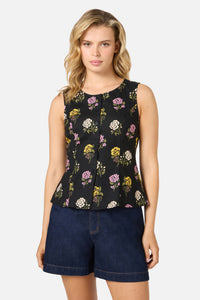 Princess Highway - Astrid Rose Button Front Top - black