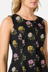 Princess Highway - Astrid Rose Button Front Top - black