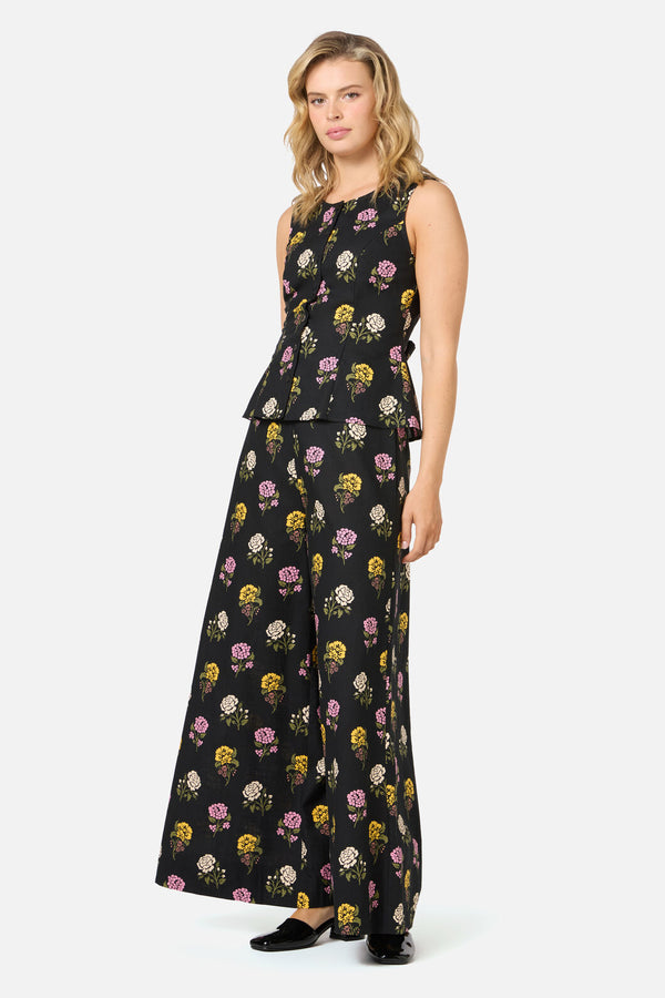 Princess Highway - Astrid Rose Button Front Top - black