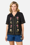 Princess Highway - Astrid Rose Embroidered Shirt - black