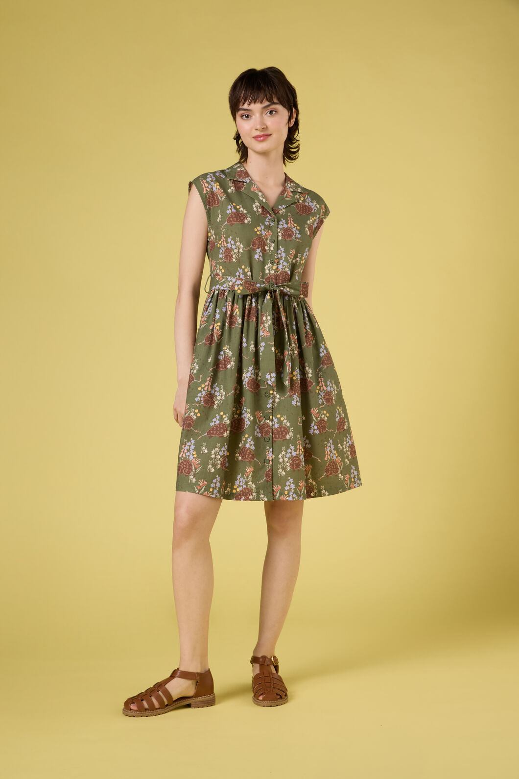 Princess Highway - Echidna Shirt Dress - green