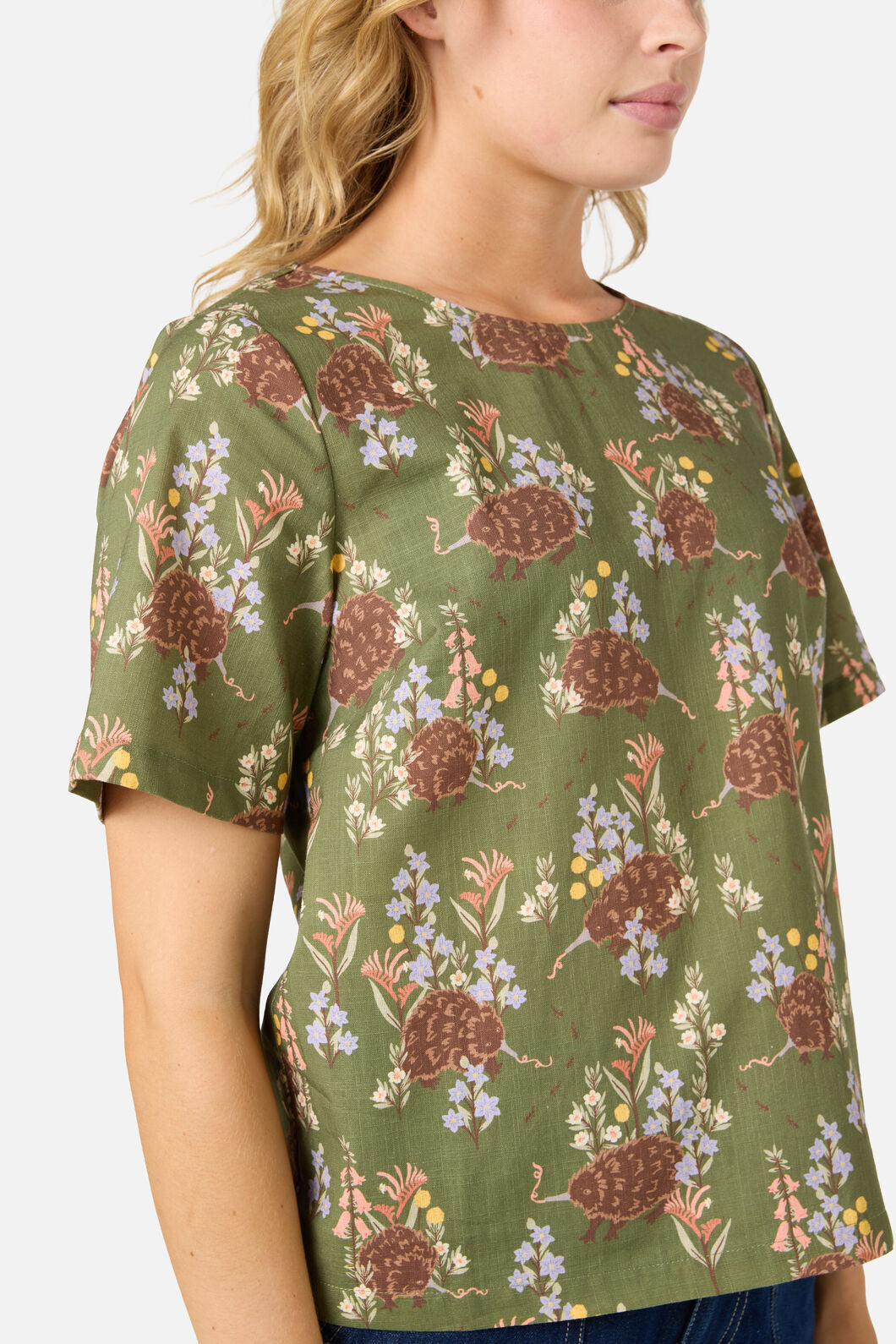 Princess Highway - Echidna Short Sleeve Top - green