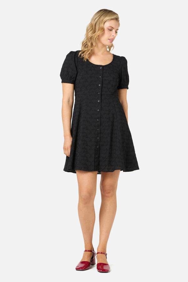 Princess Highway - Lily Broidery Mini Dress - black
