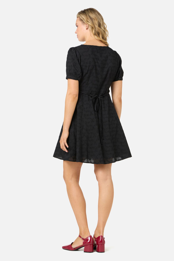 Princess Highway - Lily Broidery Mini Dress - black