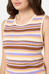 Princess Highway - Sunset Stripe Knit Tank - choco-multi