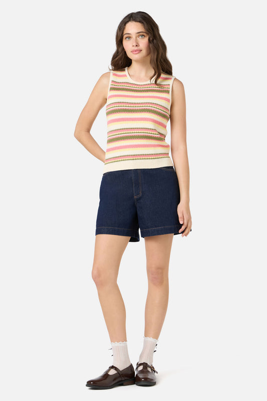 Princess Highway - Sunset Stripe Knit Tank - green-multi