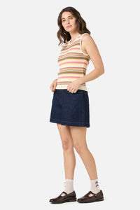 Princess Highway - Sunset Stripe Knit Tank - green-multi