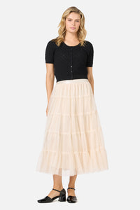 Princess Highway - Lacey Short Sleeve Cardigan - black