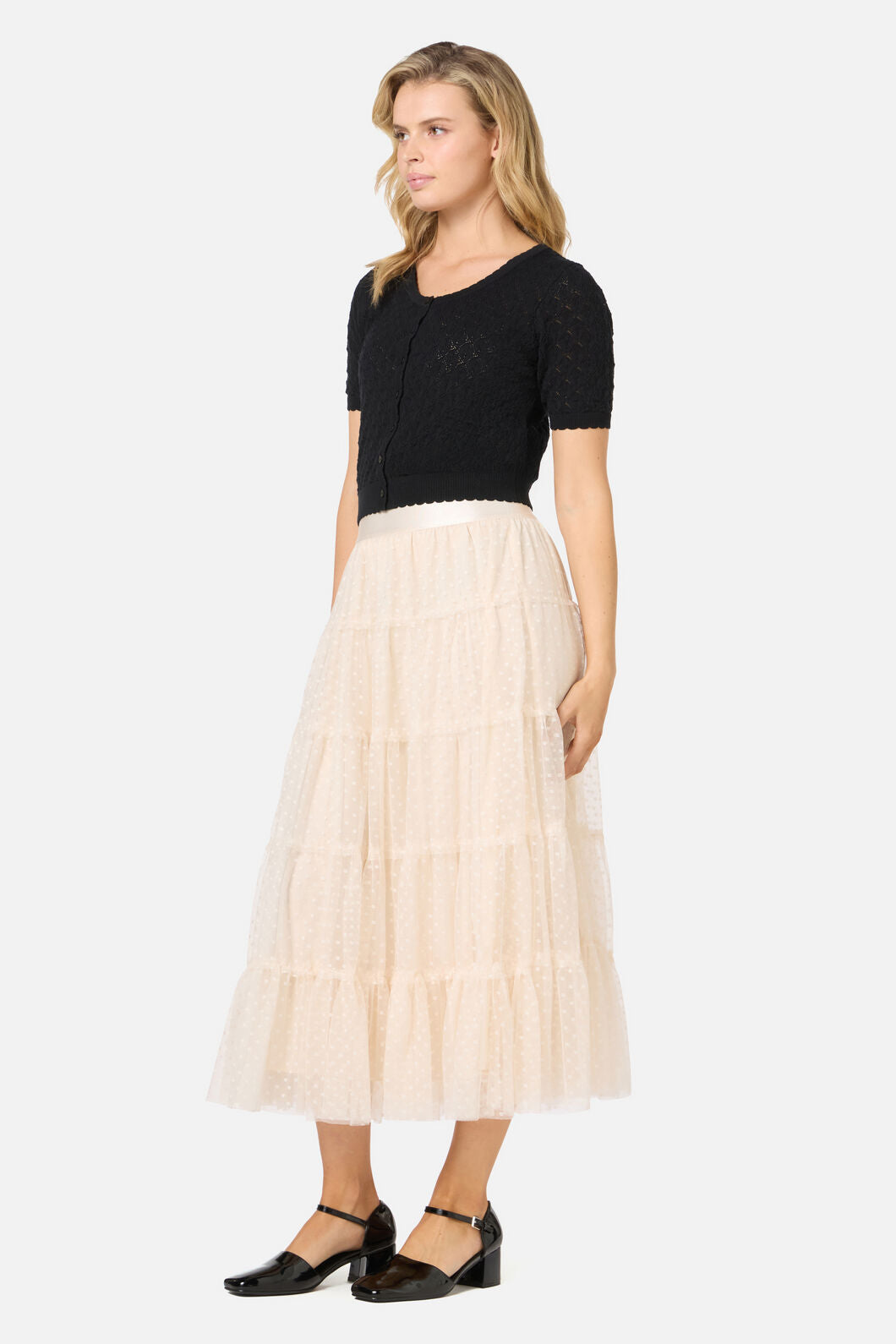Princess Highway - Lacey Short Sleeve Cardigan - black