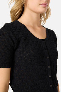 Princess Highway - Lacey Short Sleeve Cardigan - black