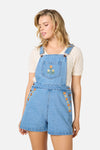 Princess Highway - Cleo Embroidered Short Overall - blue-denim