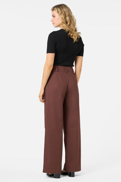 Princess Highway - Tatum Mid Rise Pants - chocolate
