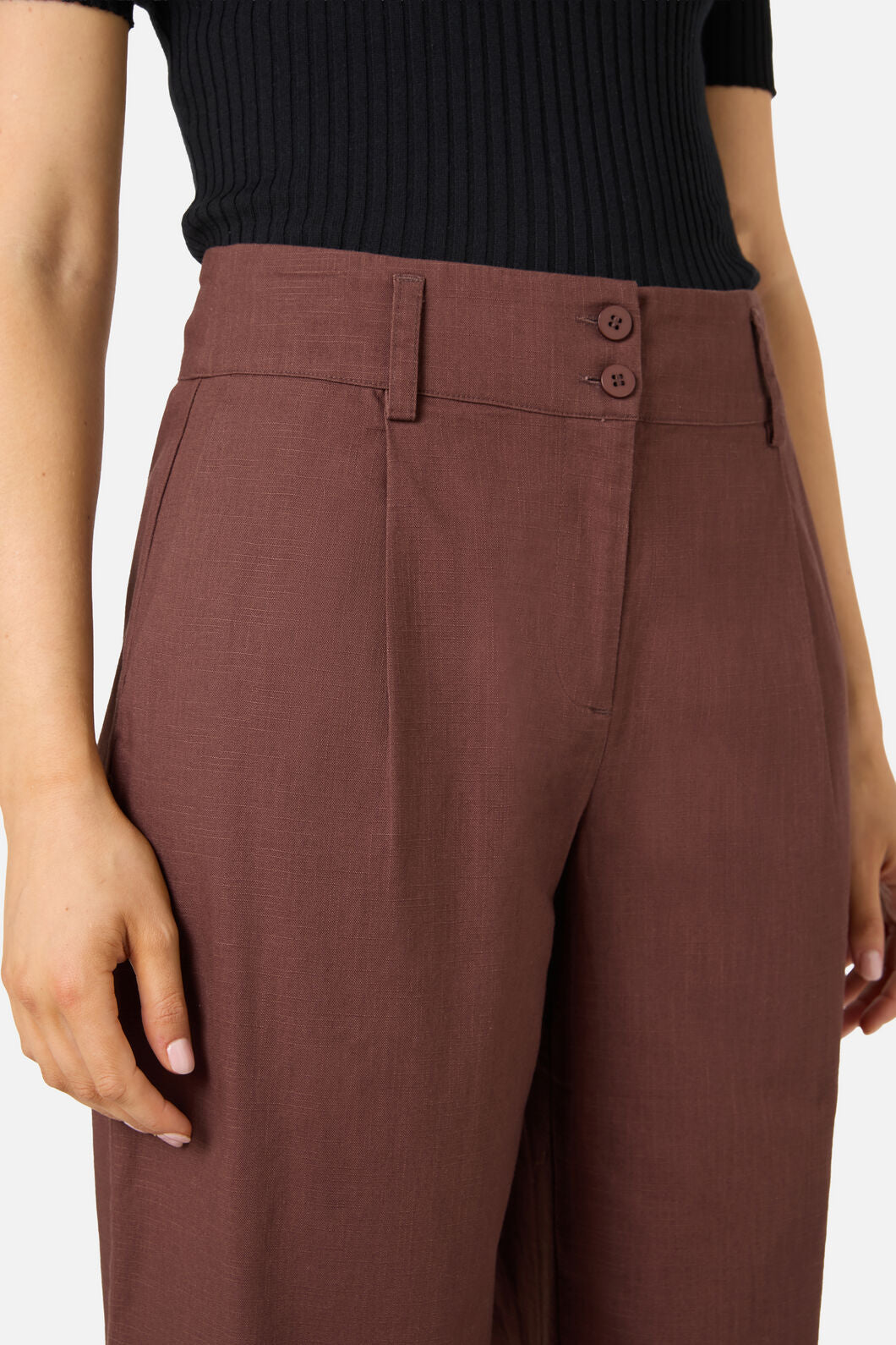 Princess Highway - Tatum Mid Rise Pants - chocolate