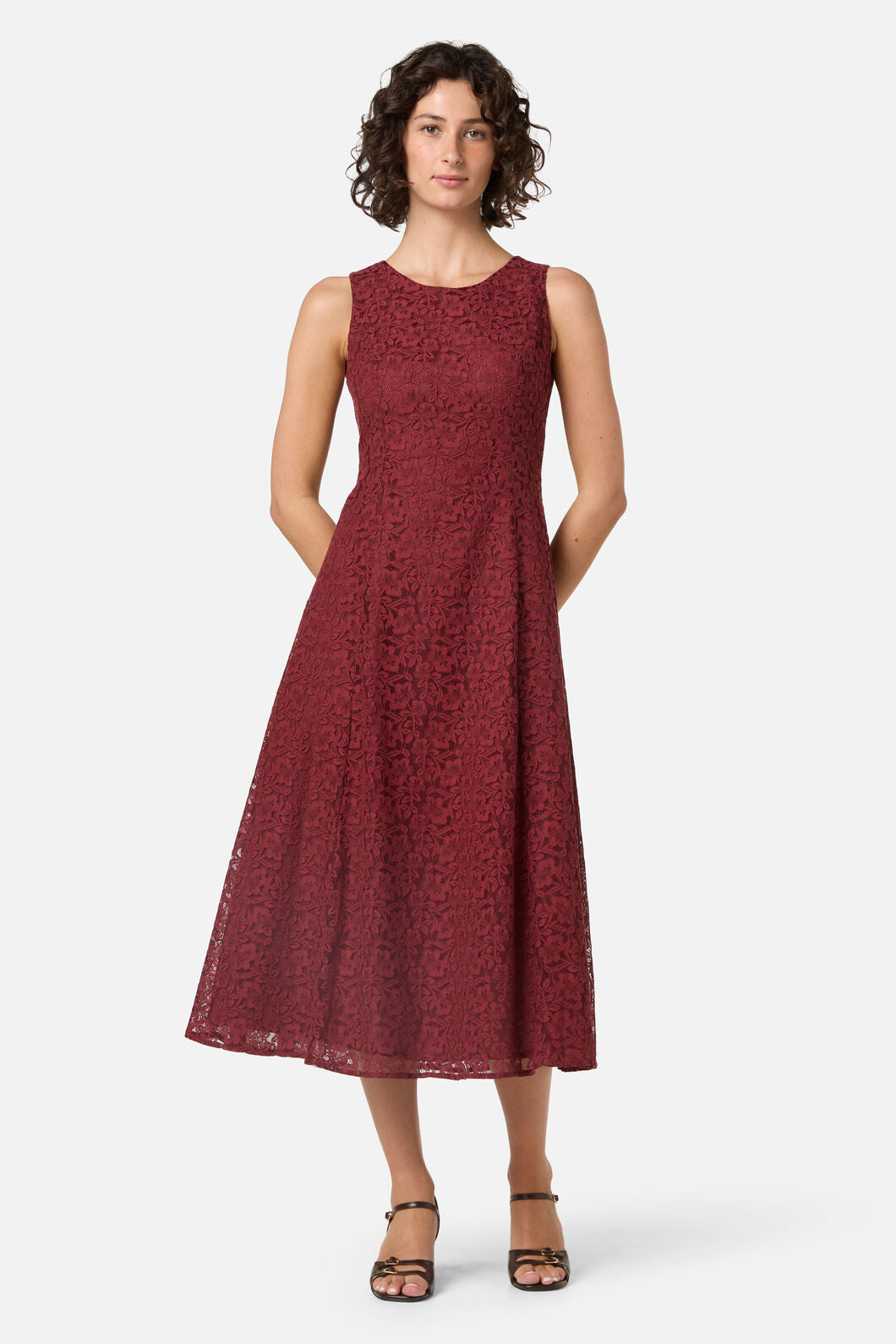 Princess Highway - Amara Lace Midi Dress - henna