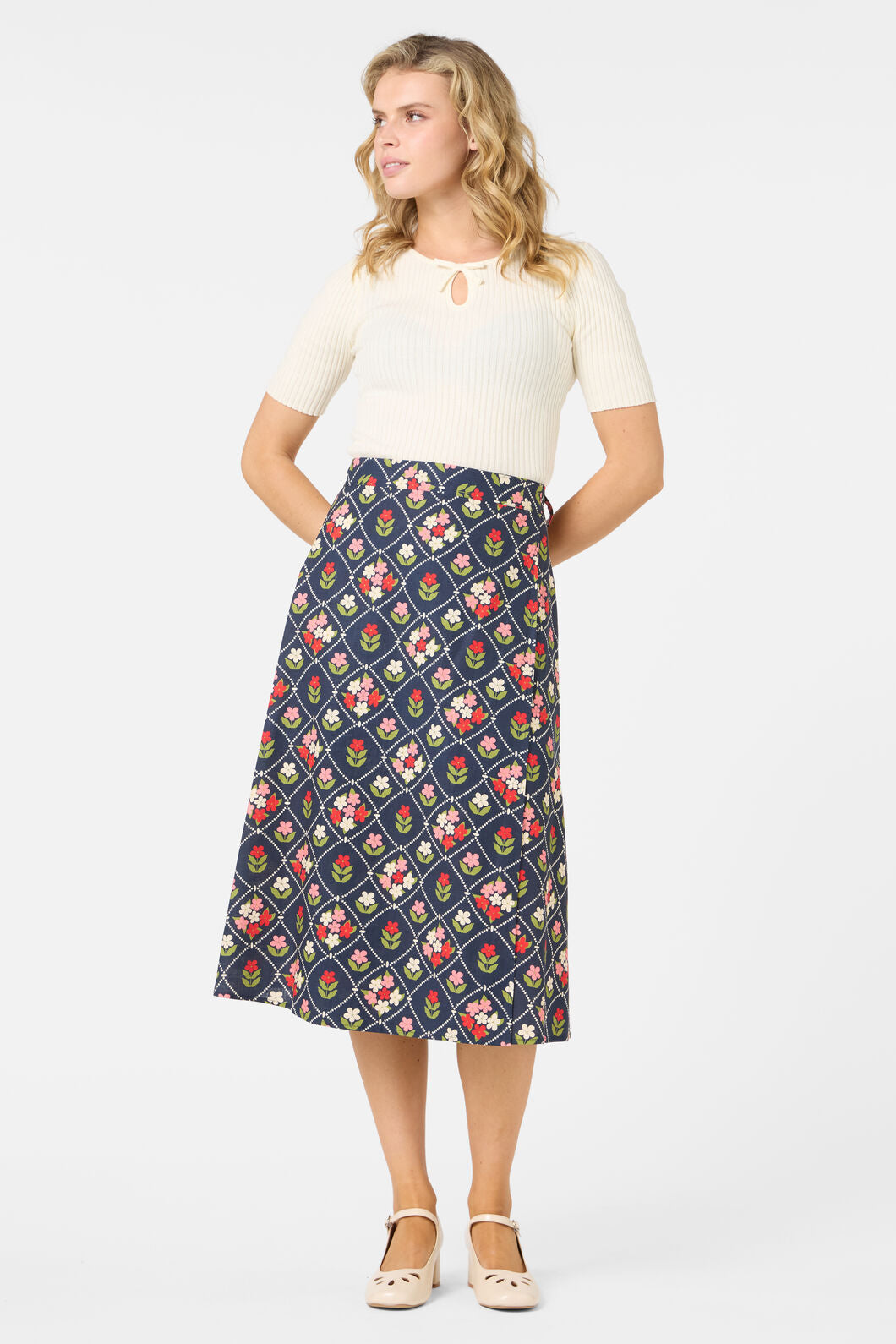 Princess Highway - Judy Wrap Midi Skirt - navy