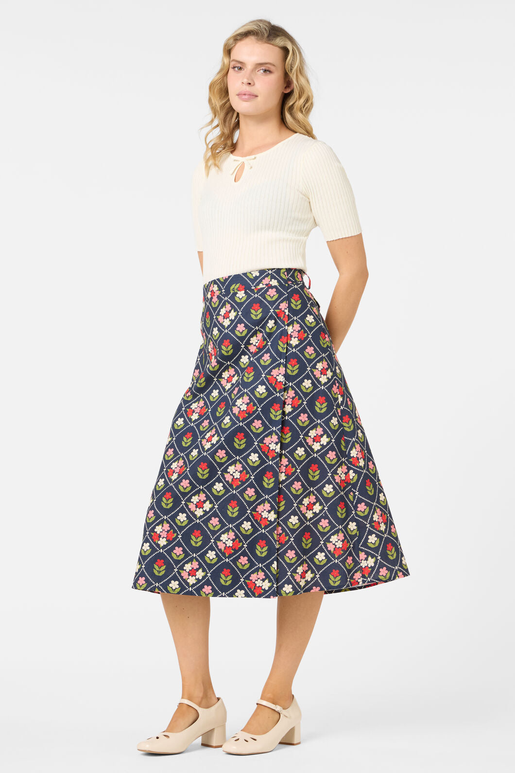 Princess Highway - Judy Wrap Midi Skirt - navy
