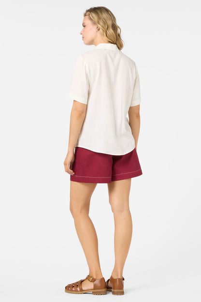 Princess Highway - Flower Girl Embroidered Shirt - cream