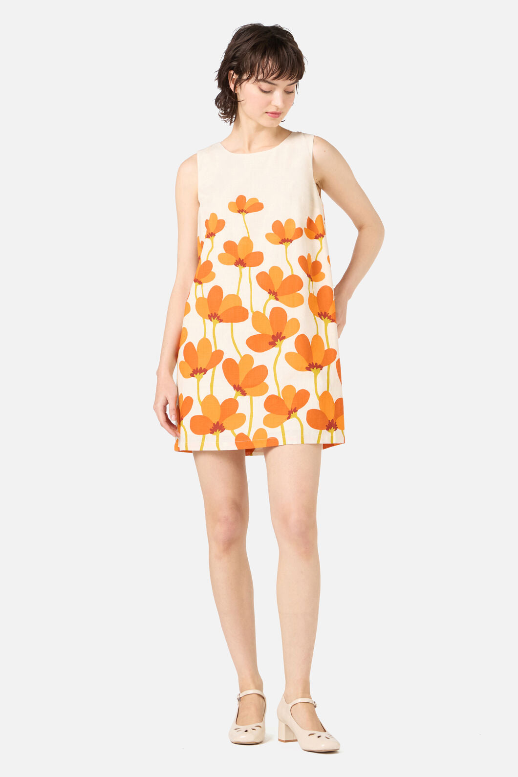 Princess Highway - Lulu Flower Shift Dress - cream