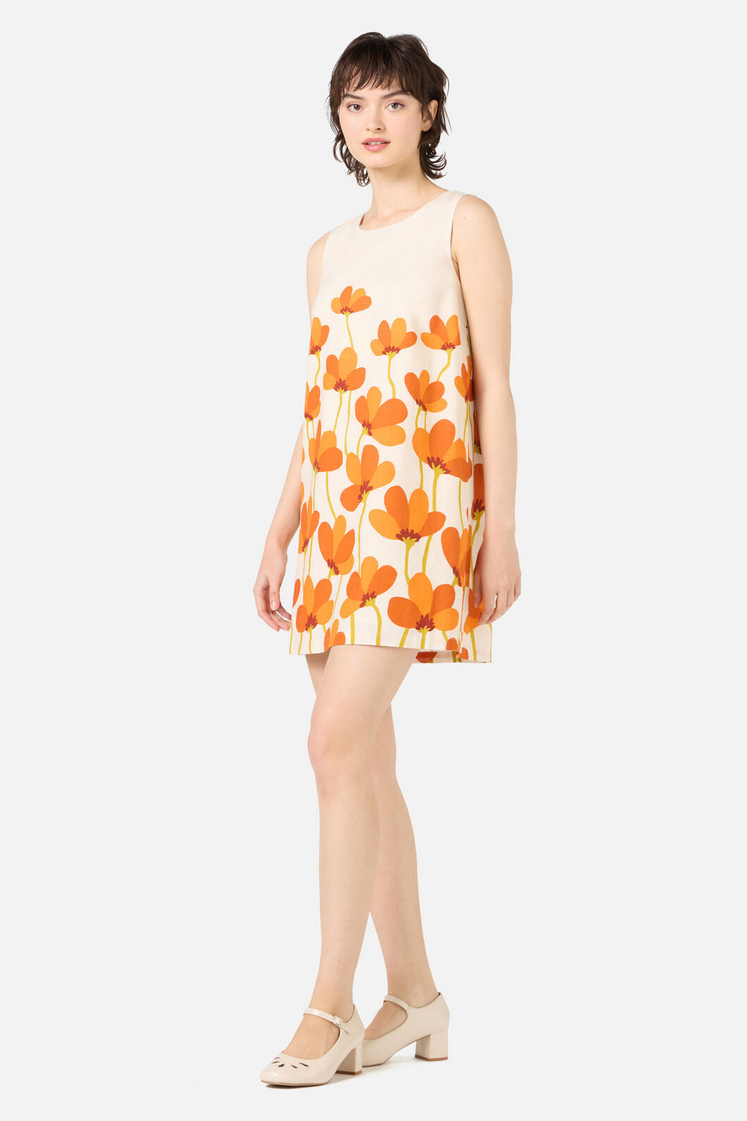 Princess Highway - Lulu Flower Shift Dress - cream