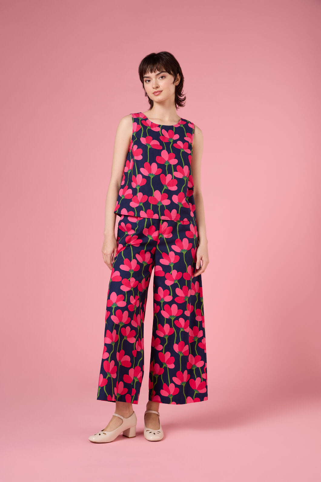 Princess Highway - Lulu Flower Culotte - navy