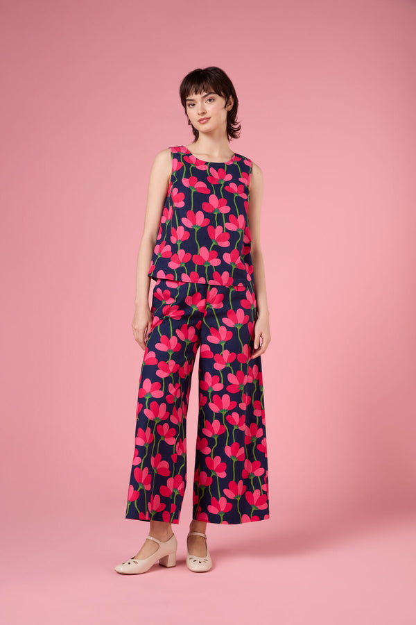 Princess Highway - Lulu Flower Culotte - navy