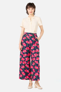 Princess Highway - Lulu Flower Culotte - navy