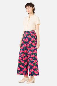 Princess Highway - Lulu Flower Culotte - navy
