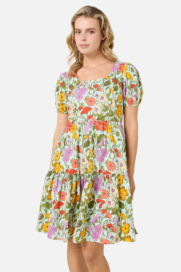 Princess Highway - Grasshopper Floral Mini Dress - green