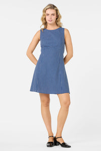 Princess Highway - Frankie Pinstripe Shift Dress - navy