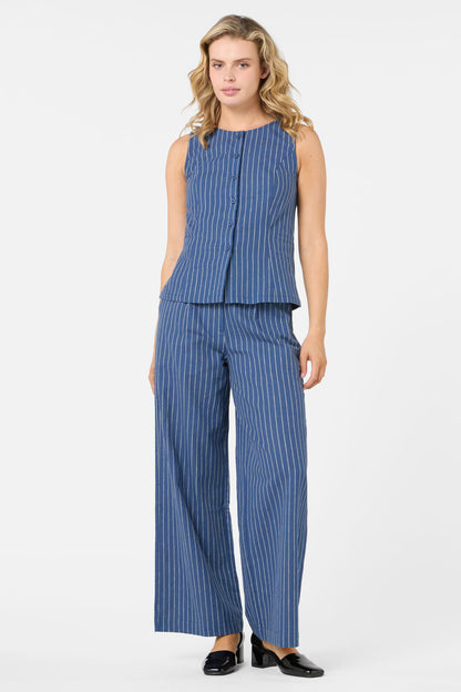 Princess Highway - Frankie Pinstripe Vest Top - navy