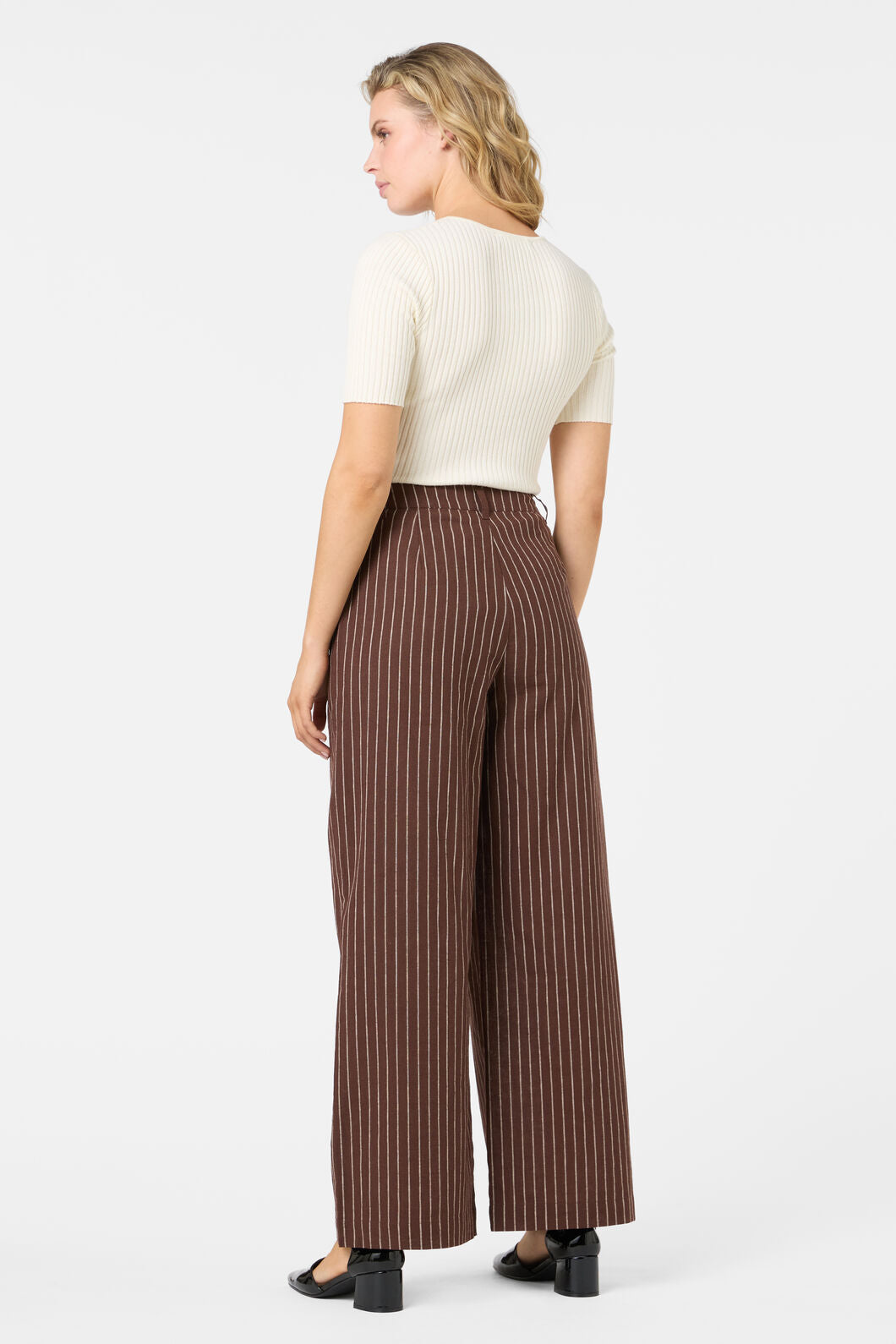 Princess Highway - Frankie Pinstripe Pant - chocolate