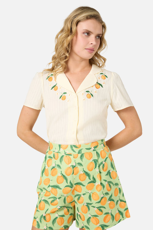 Princess Highway - Apricots Embroidered Blouse - cream