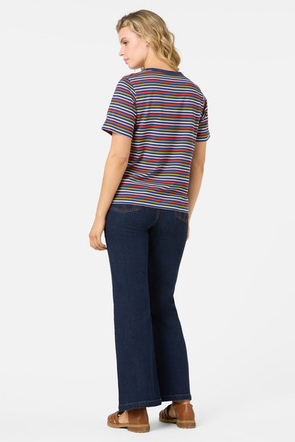 Princess Highway - Susie Retro Stripe Tee - navy-multi