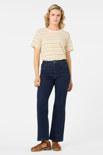 Princess Highway - Susie Retro Stripe Tee - cream-multi