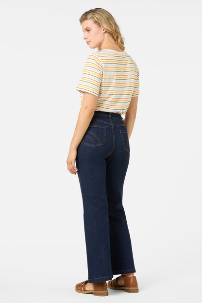 Princess Highway - Susie Retro Stripe Tee - cream-multi