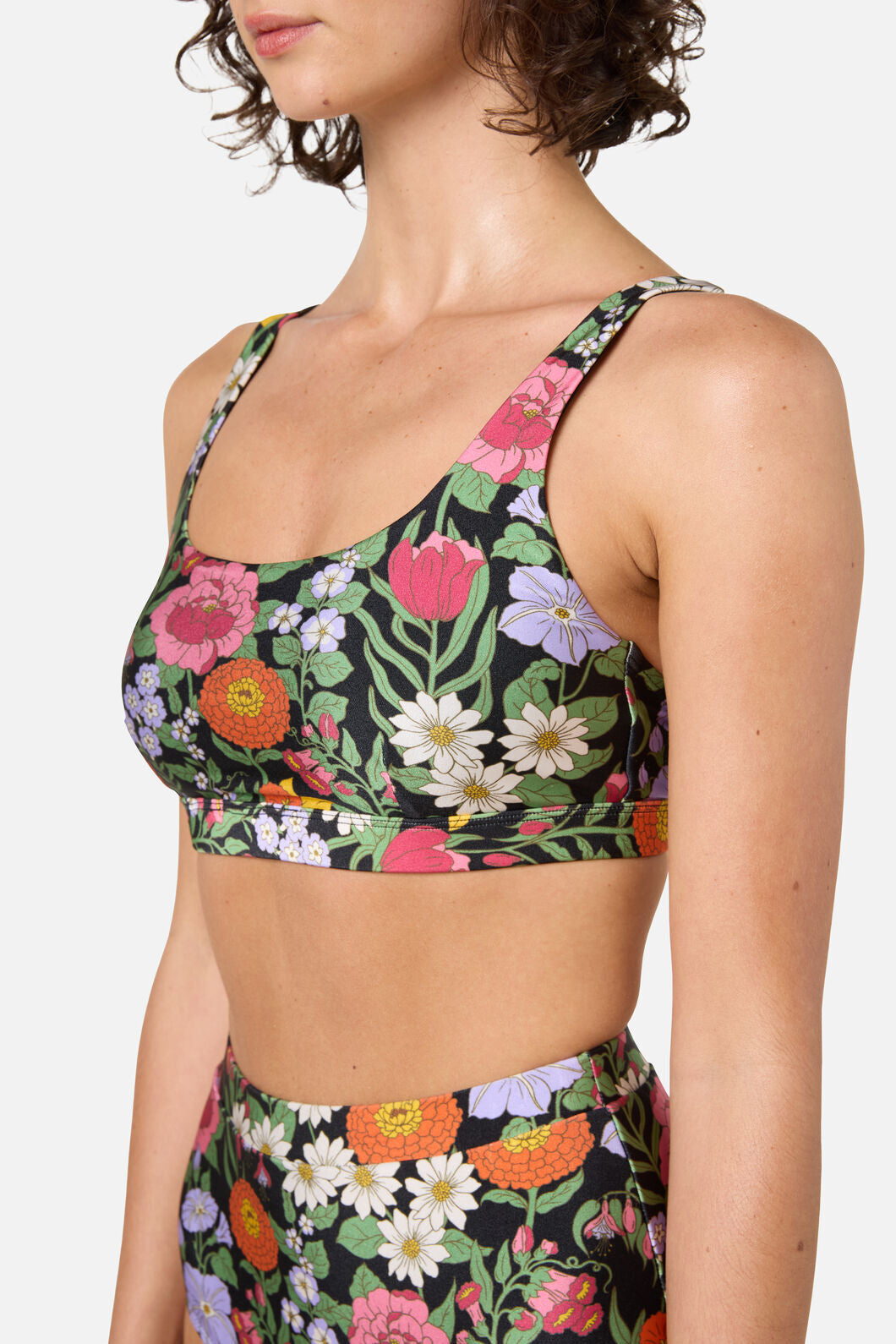 Princess Highway - Floral Field Bikini Top - black
