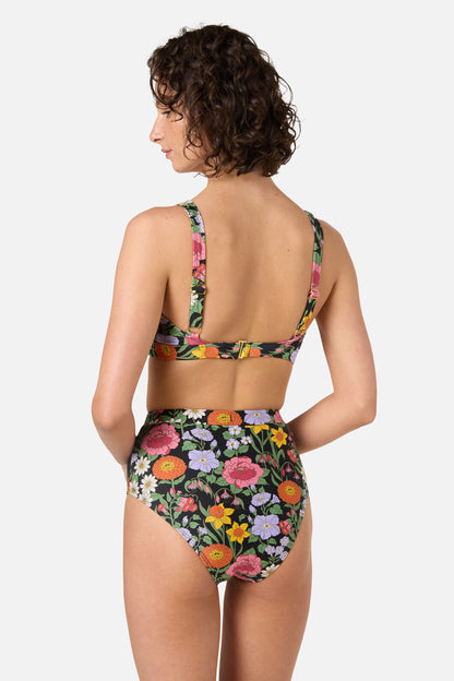 Princess Highway - Floral Field Bikini Bottom - black