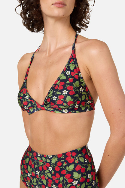 Princess Highway - Raspberry Tri Bikini Top - navy