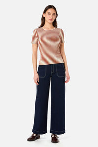 Princess Highway - Jenny Stripe Tee - toffee-cream